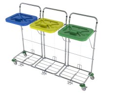 Chariot de tri déchets et linge VAKO 120C/3N