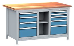 Table d'atelier avec conteneurs, set DPJ 104