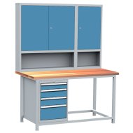 Table d'atelier avec conteneurs, set DPJ 106