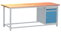 Table d'atelier avec conteneur, set DPJ 202
