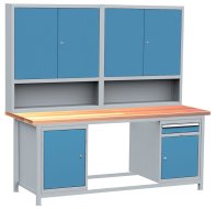 Table d'atelier avec conteneurs, set DPJ 206
