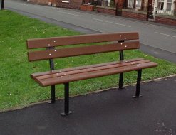 Banc en métal Mars avec recyclé/plastique
