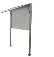 Vitrine double face HO60 simple battant avec entretoises - 30 x A4