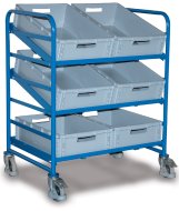 Chariot avec caisses en plastique type sw-610.202