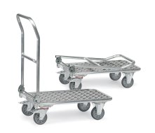 Chariots à plate-forme aluminium à poignée rabattable KW (2 modèles)