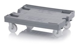 Train de roulement sous caisses pour charges plus importantes - 2 roues pivotantes en polyamide