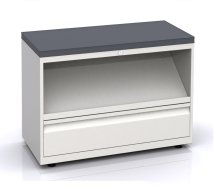 Meuble avec étagère inclinée et tiroir Bisley BLF type MSU08