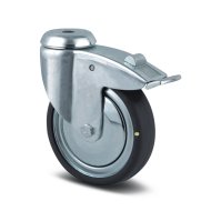 Roue électriquement conductrice avec frein total et trou d'épingle (2 modèles)