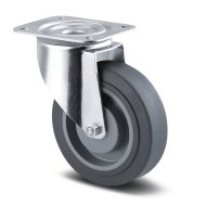 Roue d'instruments supratech grise avec fixation par platine, rotative (3 modèles)