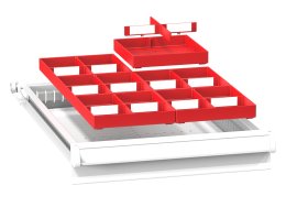 Séparateurs de tiroirs en plastique ZL 19 x 27D
