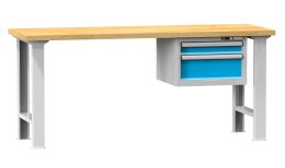 Tables d'atelier série B, largeur 2000, profondeur 700 ou 800, hauteur 880 ou 890 mm (6 modèles)