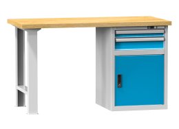 Tables d'atelier série D, largeur 1500, profondeur 700 ou 800, hauteur 880 ou 890 mm (6 modèles)