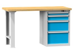 Tables d'atelier série F, largeur 1500, profondeur 700 ou 800, hauteur 880 ou 890 mm (6 modèles)