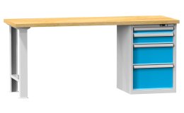 Tables d'atelier série F, largeur 2000, profondeur 700 ou 800, hauteur 880 ou 890 mm (6 modèles)