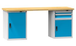 Tables d'atelier série K, largeur 1500, profondeur 700 ou 800, hauteur 880 ou 890 mm (6 modèles)