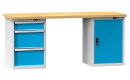 Tables d'atelier série L, largeur 1500, profondeur 700 ou 800, hauteur 880 ou 890 mm (6 modèles)