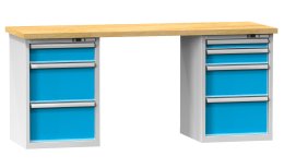 Tables d'atelier série N, largeur 1500, profondeur 700 ou 800, hauteur 880 ou 890 mm (6 modèles)