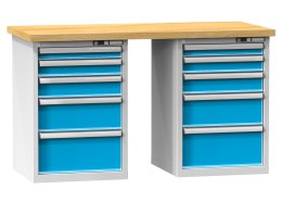 Tables d'atelier série O, largeur 1500, profondeur 700 ou 800, hauteur 880 ou 890 mm (6 modèles)