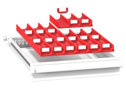 Séparateurs de tiroirs en plastique ZL 19 x 27D