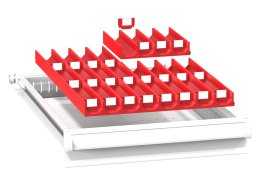 Séparateurs de tiroirs en plastique ZL 19 x 27D