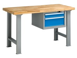 Tables d'atelier série B, largeur 1500, profondeur 700 ou 800, hauteur 880 ou 890 mm (6 modèles)