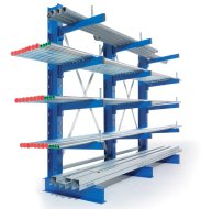 Rayonnage cantilever MULTISTRONG M - simple face basique (12 modèles)