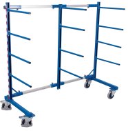Chariot à étagères avec 12 bras de support unilatéral (2 modèles)