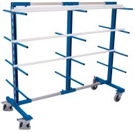 Chariot à étagères double face avec 24 bras de support (2 modèles)