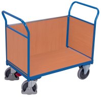 Chariot à plate-forme avec trois garnitures en bois sw-500.302, sw-600.302, sw-700.302, sw-800.302 (4 modèles)