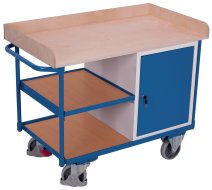 Chariot d'atelier avec étagères et armoire type sw-600.610