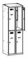 Armoire métallique à hauteur réduite MSum 322S largeur 600 mm