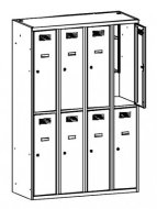 Armoire métallique à hauteur réduite MSum 342S largeur 1200 mm