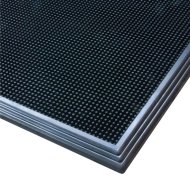 Tapis de désinfection en caoutchouc noir Sani-Trax