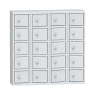 Armoire métallique avec 20 boîtes verrouillables