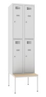 Armoire divisée Sus 322 W avec banc P321 W