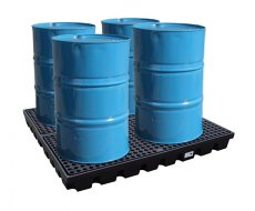 Plate-forme de récupération pour quatre fûts de 200 l