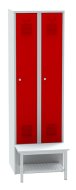 Armoire avec banc devant avec grille SALP32_B