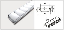 Rail à rouleaux PL-601F_WM diamètre du rouleau 30 mm