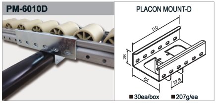 Support de rail à rouleaux type PM-6010D - 1