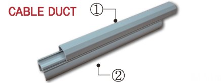 Goulotte de câbles CD-3000B – fixation sur tube - 1