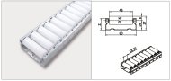 Rail à rouleaux PL-601F_WS diamètre des rouleaux 16 mm