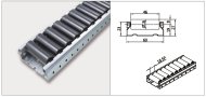 Rail à rouleaux PL-601F_BK diamètre du rouleau 16 mm