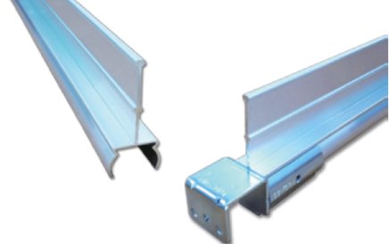 Rail de guidage en aluminium pour voie à rouleaux PA-405E - 1