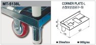 Connecteur d'angle avec pied de support MT-5138L