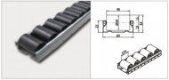 Rail à rouleaux PL-601F_EM (ESD), diamètre des rouleaux 30 mm