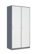 Armoire métallique à deux compartiments avec serrure à cylindre