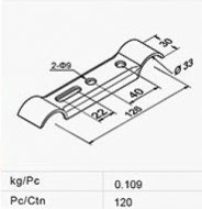 Support de liaison pour roues avec plaque MT-5109B - 2
