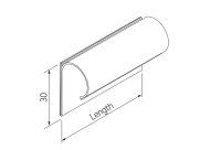 Porte-étiquette LH-3010CS, 100 x 30 mm - 2