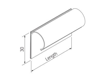 Porte-étiquette LH-3010CS, 100 x 30 mm - 2