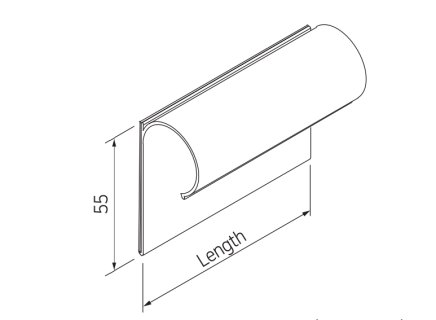 Porte-étiquette LH-5015CL, 150 x 55 mm - 2